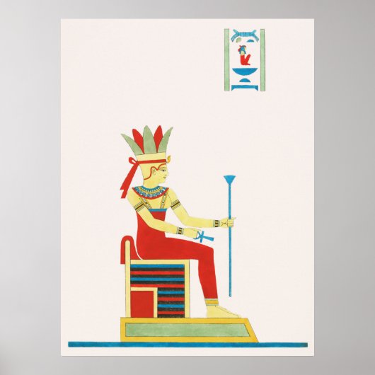 Pantheon EgyptienのAnuketイラストレーション1823 ポスター (正面)