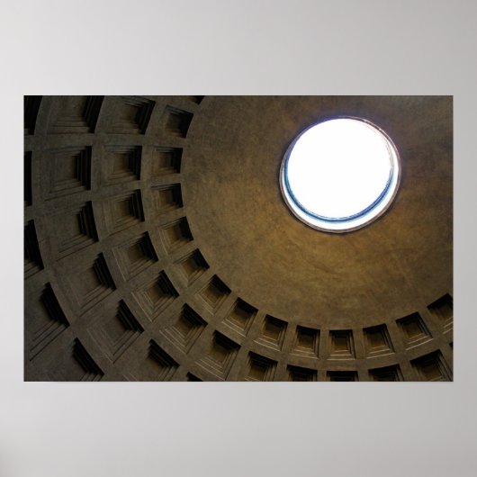 Pantheon Roof in Rome, Italy ポスター (正面)