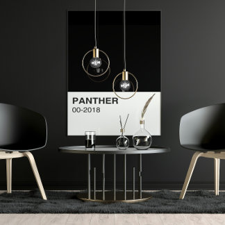 Pantherムービー黒 – 全幅 ポスター