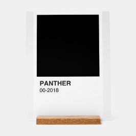 Pantherムービー黒 – 白い背景 アクリルサイン