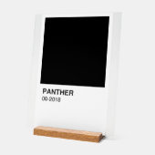 Pantherムービー黒 – 白い背景 アクリルサイン (傾斜)