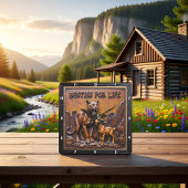 Panther Goat Dark Forest スクエア壁時計