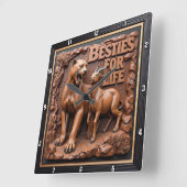 Panther Goat Dark Habitat スクエア壁時計 (傾斜)