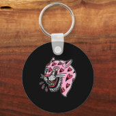 Panther Pink X Heart Love Traditional Flash Premiu キーホルダー (正面)
