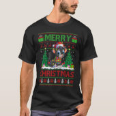 Panther   Xmas Tree Lights Ugly Santa Panther Chri Tシャツ (正面)