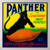 Panther Yam LabelLawtell, LA ポスター (正面)