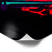 Panthère noire sur fond de graffiti  ポスター (コーナー)