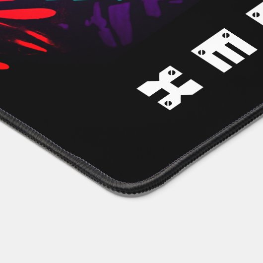 Panthère noire sur fond de graffiti avec prénom デスクマット (コーナー)