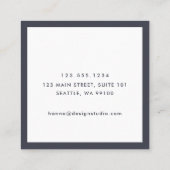 Pantoneモダン Color Navy Blazer名刺 スクエア名刺 (裏面)