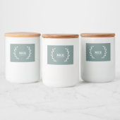 Pantry Labels • Green • Water- Resistant Stickers フードラベル (ボトル)