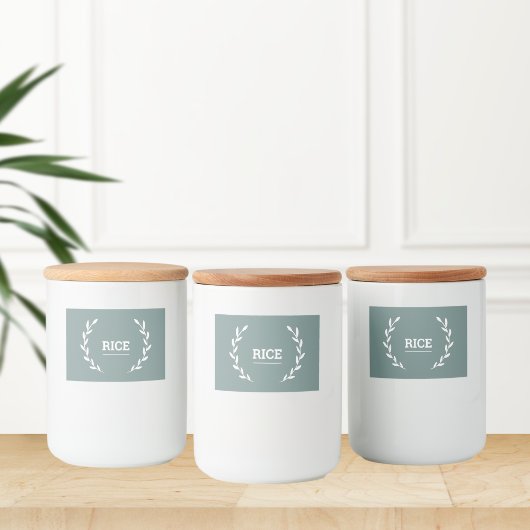 Pantry Labels • Green • Water- Resistant Stickers フードラベル