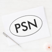 PantsuitNationオーバルカーのシール | PSN |パンツット 楕円形シール (封筒)