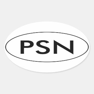 PantsuitNation楕円形車のステッカー PSN のパンツスーツ 楕円形シール