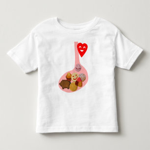 PANzaのllena、corazónのcontento トドラーTシャツ