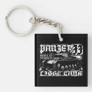 Panzer IIの正方形(両面の) Keychain キーホルダー