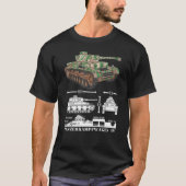 Panzer Iv第2次世界大戦ドイツ戦車インフォグラフィック図 Tシャツ (正面)