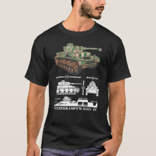 Panzer Iv第2次世界大戦ドイツ戦車インフォグラフィック図 Tシャツ