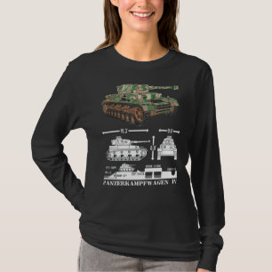 Panzer Iv第2次世界大戦ドイツ戦車インフォグラフィック図 Tシャツ