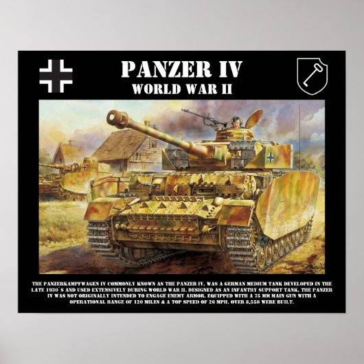 Panzer IV Tank Poster ポスター (正面)