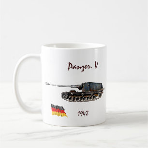 Panzer。 Vタンク- WW II コーヒーマグカップ