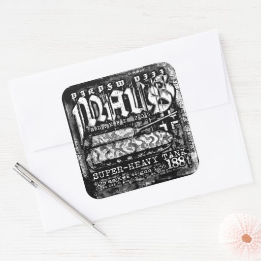 Panzer VIII Maus スクエアシール (封筒)