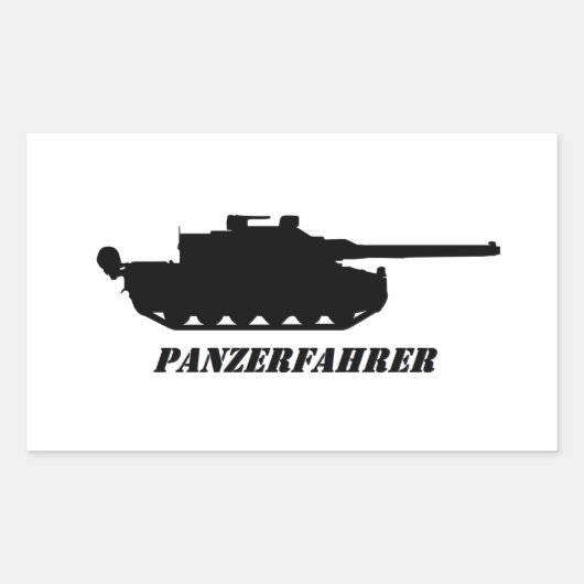 panzerfahrer 長方形シール (正面)