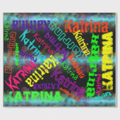 Paoerを包むPersonaluzedの名前 ラッピングペーパー (フラット)