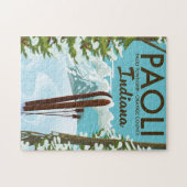 Paoli Orange County Indiana Skiポスター ジグソーパズル (横)