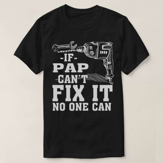 Papもしは誰も修正できない Tシャツ (デザイン正面)