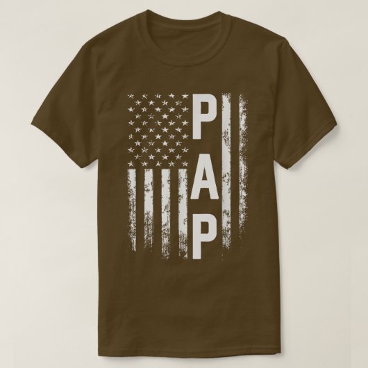 Pap Gift America Flag Gift For Men Father's Day  Tシャツ (デザイン正面)