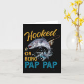 Pap Papヴィンテージの流行に引っおもしろい掛かっている魚釣り カード (黄色い花)