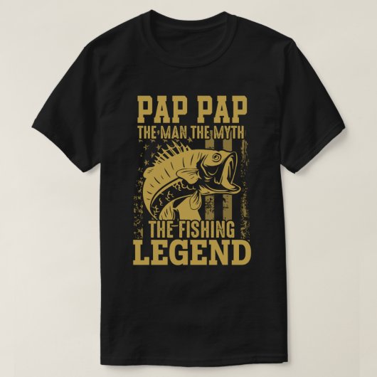 PAP PAP男の神話魚釣り伝説 Tシャツ (デザイン正面)