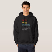 Pap Pap Knows Everything Shirt Funny Father's Day パーカ (正面フル)