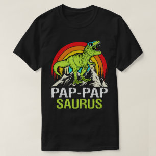 Pap-papSaurus Dinosaur Grandpa Saurus Father's Day Tシャツ