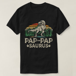Pap-papSaurus Dinosaur Grandpa Saurus Father's Day Tシャツ