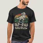 Pap-papSaurus Dinosaur Grandpa Saurus Father's Day Tシャツ (正面)