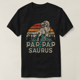 Pap-papSaurus Dinosaur Grandpa Saurus Father's Day Tシャツ