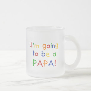 Papaになる – プライマリカラー フロストグラスマグカップ