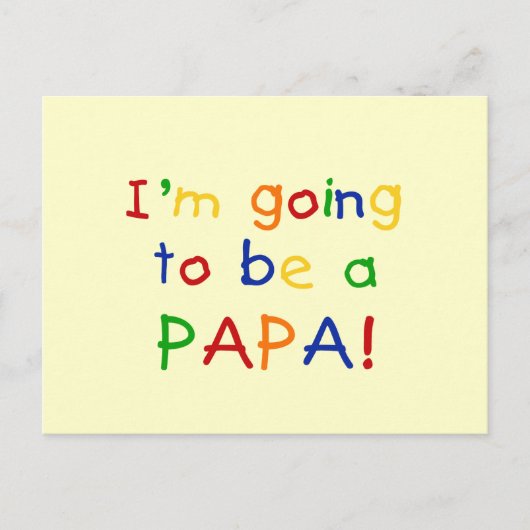 Papaになる – プライマリカラー ポストカード (正面)