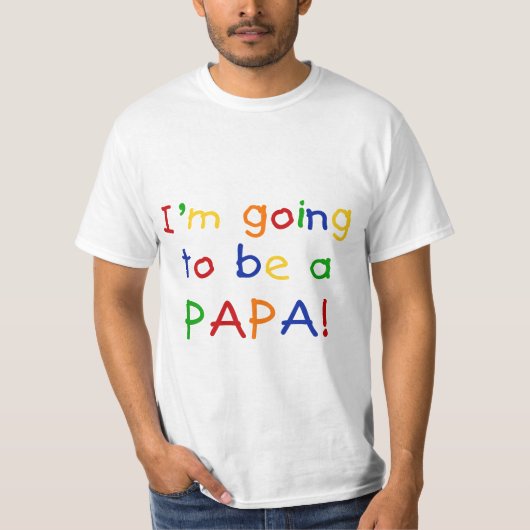Papaになる – プライマリカラー tシャツ (正面)