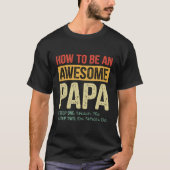 Papaのレトロ素晴らしヴィンテージ引用文 Tシャツ (正面)