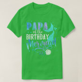 Papaの誕生日人魚の家族マッチングパーティー Tシャツ (デザイン正面)