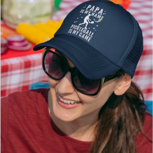 PAPAは私の名前PICKLEBALLはパパのための私のゲームギフトである キャップ