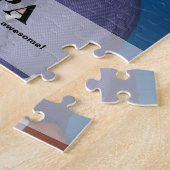 PAPAカスタム写真メッセージ父の日 ジグソーパズル (側面)