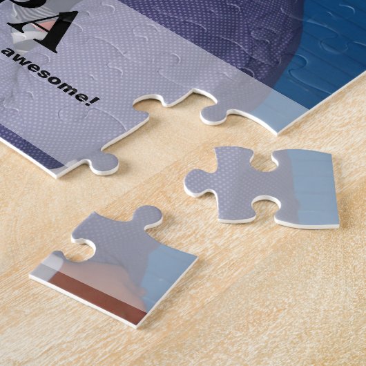 PAPAカスタム写真メッセージ父の日 ジグソーパズル (側面)