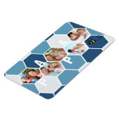 Papaハニカム写真コラージュ5写真4文字 マグネット (左側)