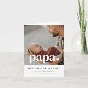Papaハート – ファースト・ファーザー・デイ・フォト・カード 招待状