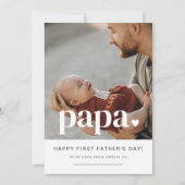 Papaハート – ファースト・ファーザー・デイ・フォト・カード 招待状 (正面)
