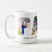 PAPAフォトコラージュレター切り出し孫の名前 コーヒーマグカップ (左)