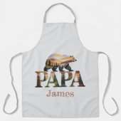 PAPAベア – 水素朴色自然シルエット エプロン (正面)